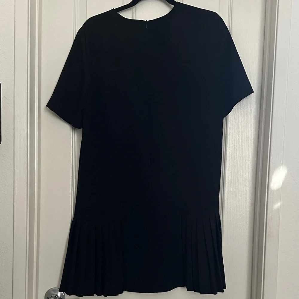 Zara Black Short-Sleeve Tunic with Pleated Hem - Picture 5 of 5